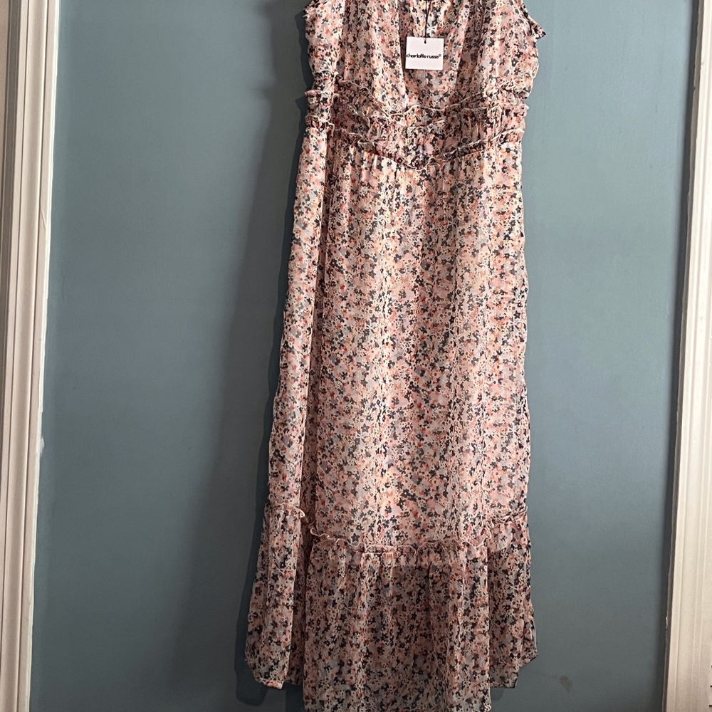 SELLING CHARLOTTE RUSSE DRESS 👗 SIZE XL FLORAL COLOR SLEEVELESS BNWT - Picture 3 of 16
